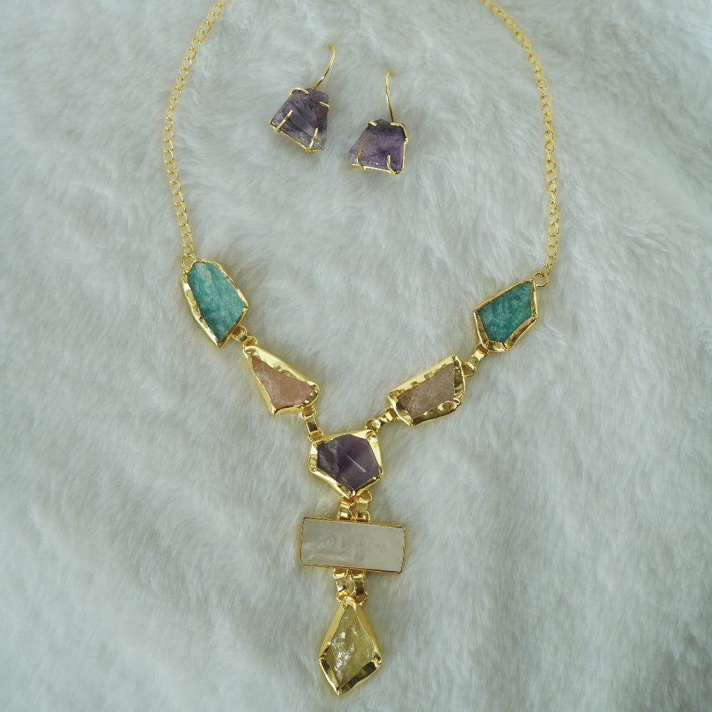 The Chroma Multi-Stone Y-Necklace Set