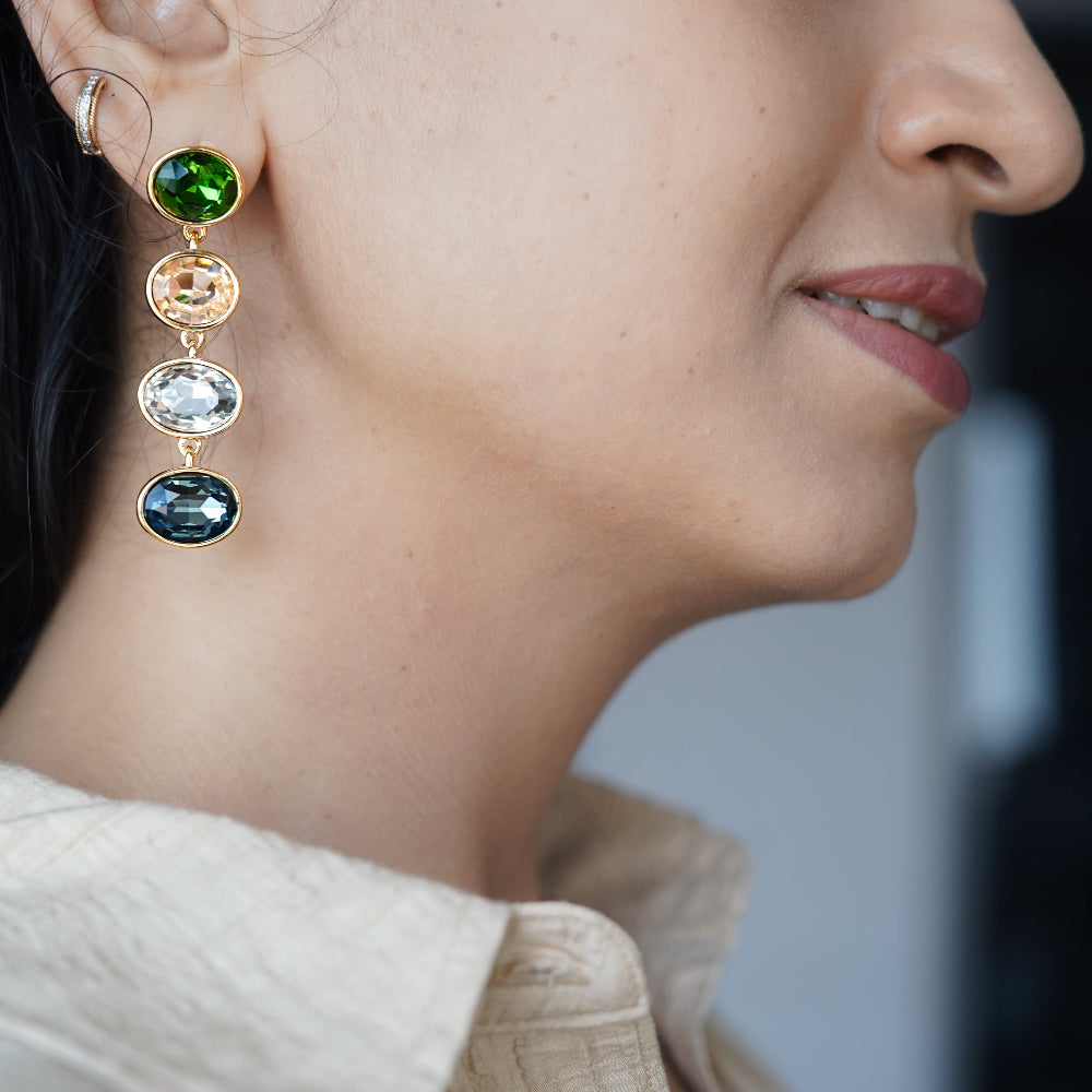 The Mosaic Crystal Earrings