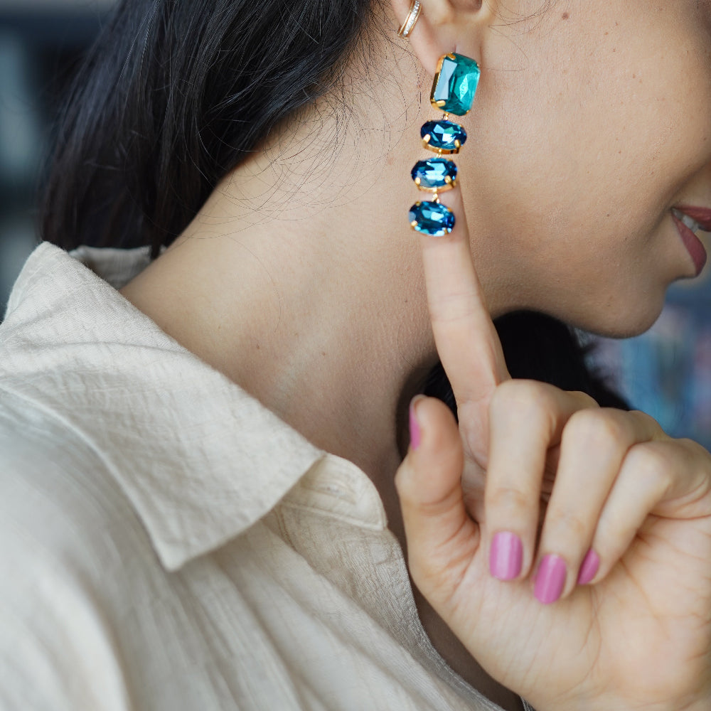 Sapphire Cascade Earrings