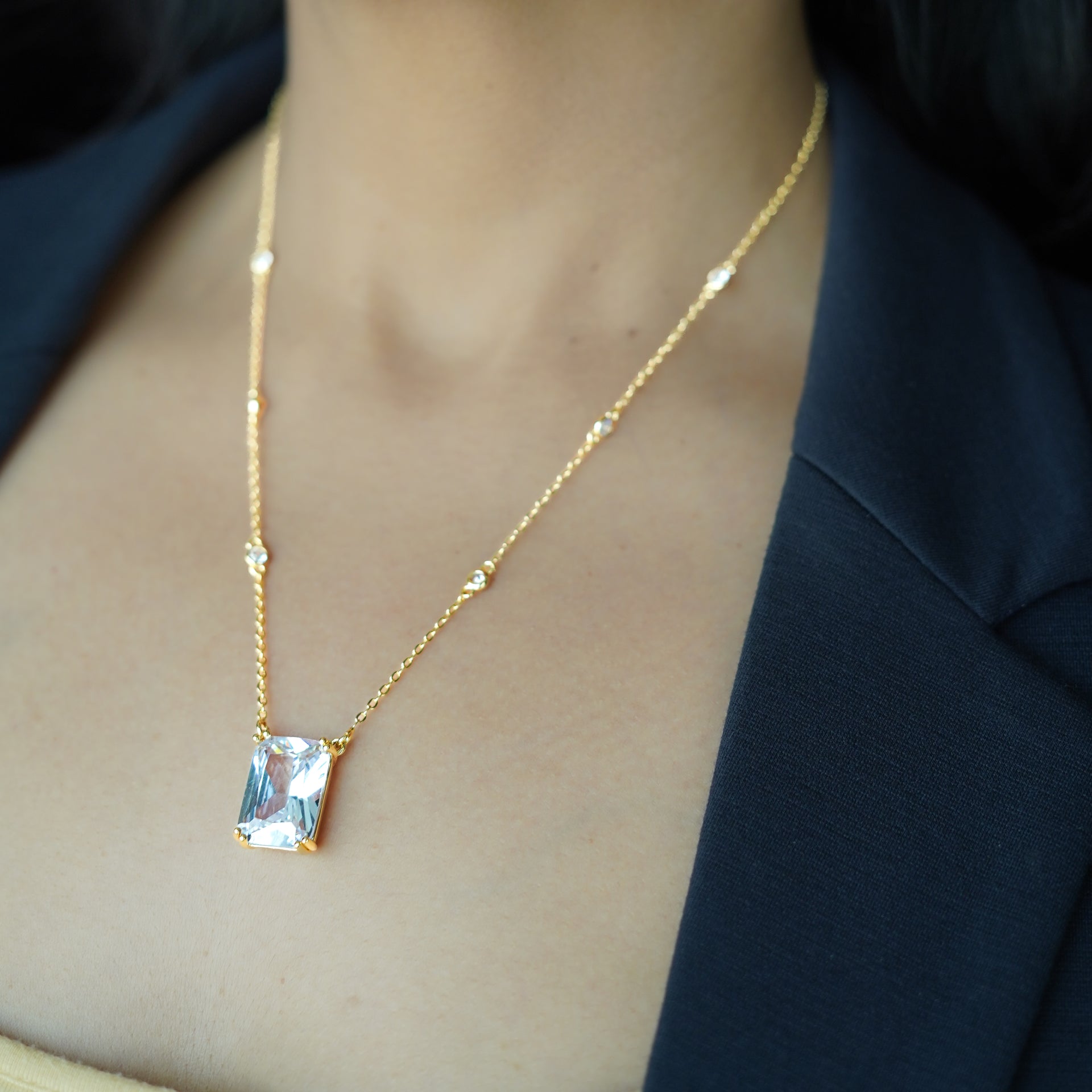 The Solis Aura Quartz Prism Pendant