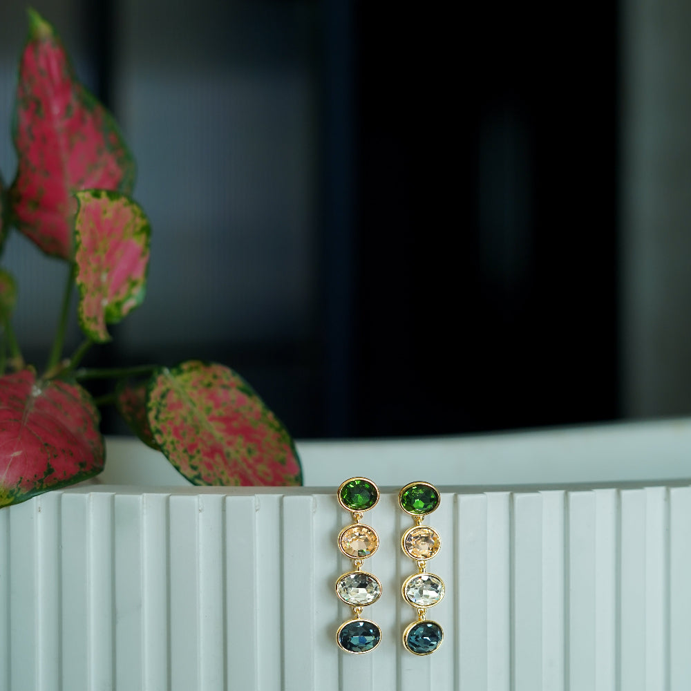 The Mosaic Crystal Earrings