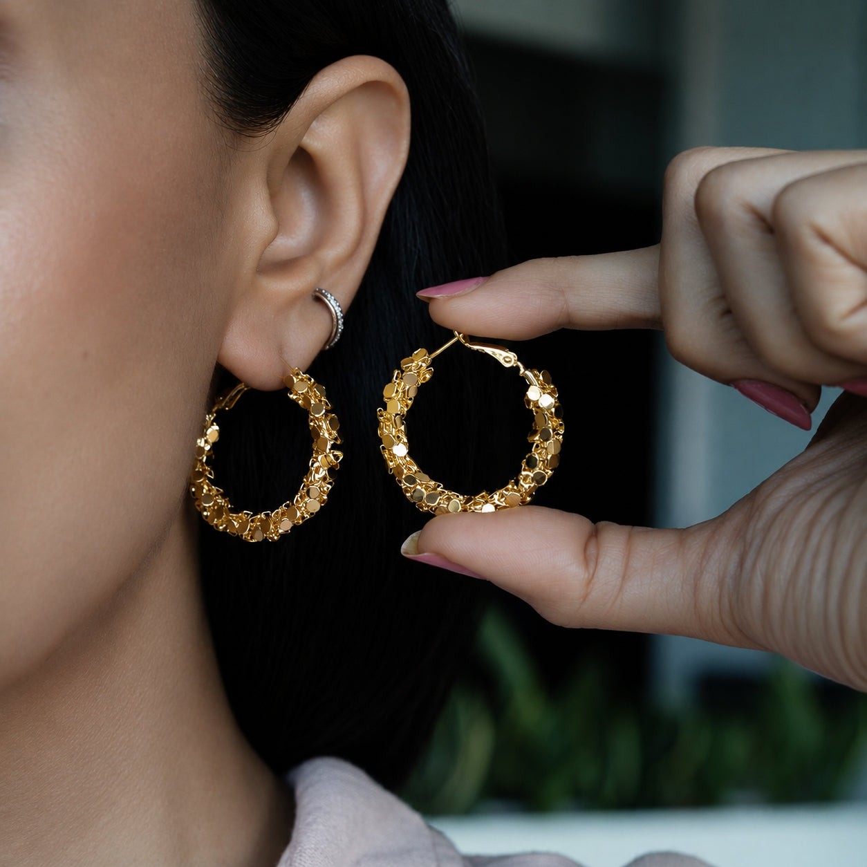 Crystal Hoop Earrings
