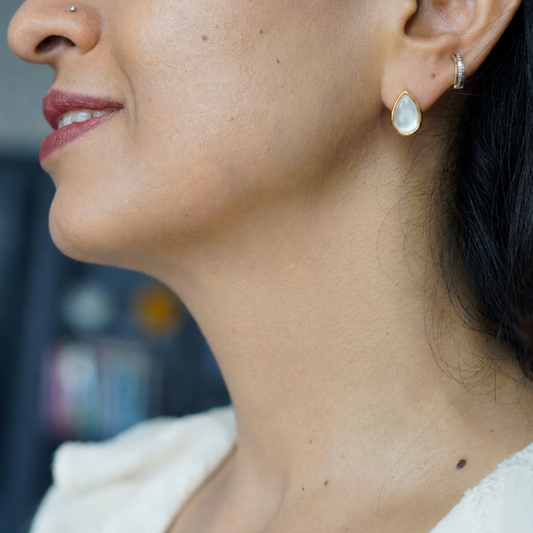 Ivory Dew Studs