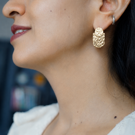 Luna Hammered Studs