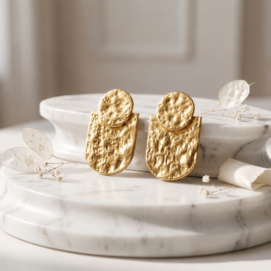 Luna Hammered Studs