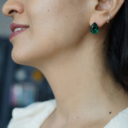Noir Emerald Studs
