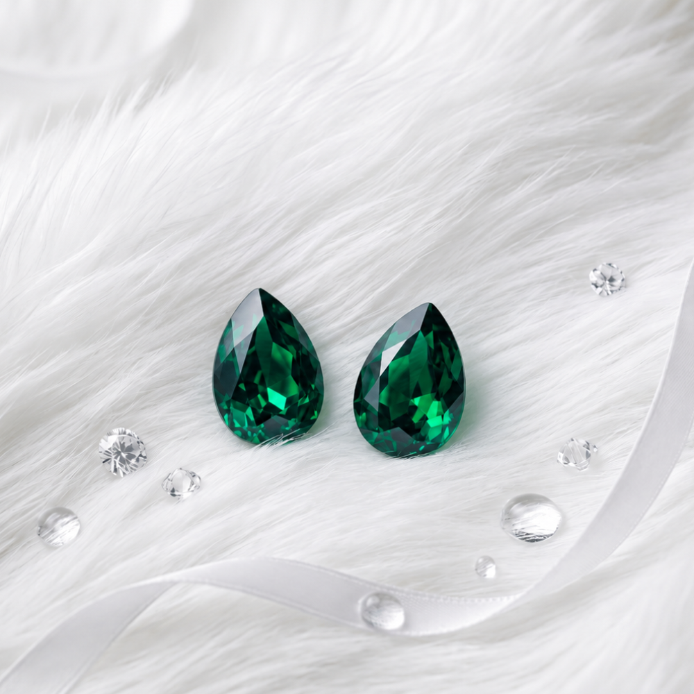 Noir Emerald Studs