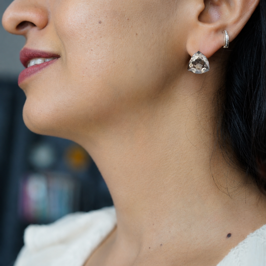 Smoky Prism Studs
