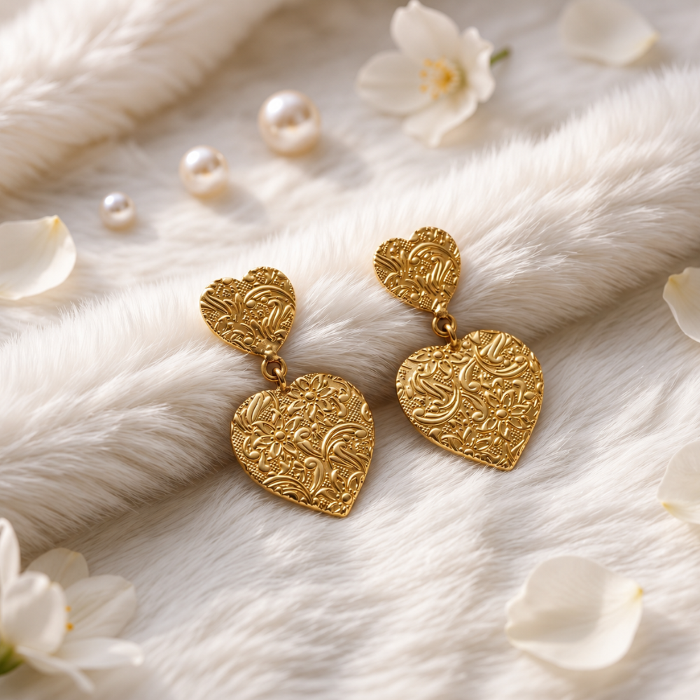 Vintage Bloom Heart Drops