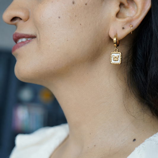 Celeste Butterfly Hoops
