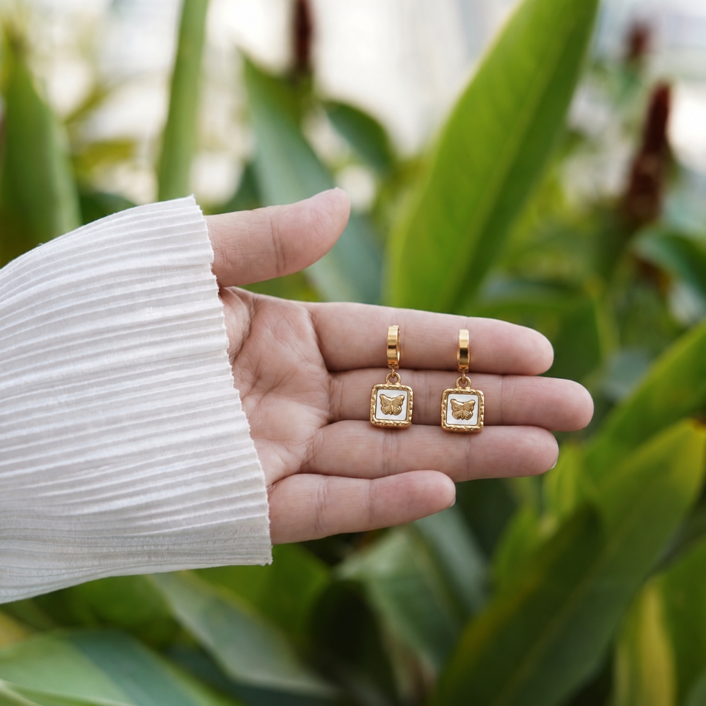 Celeste Butterfly Hoops