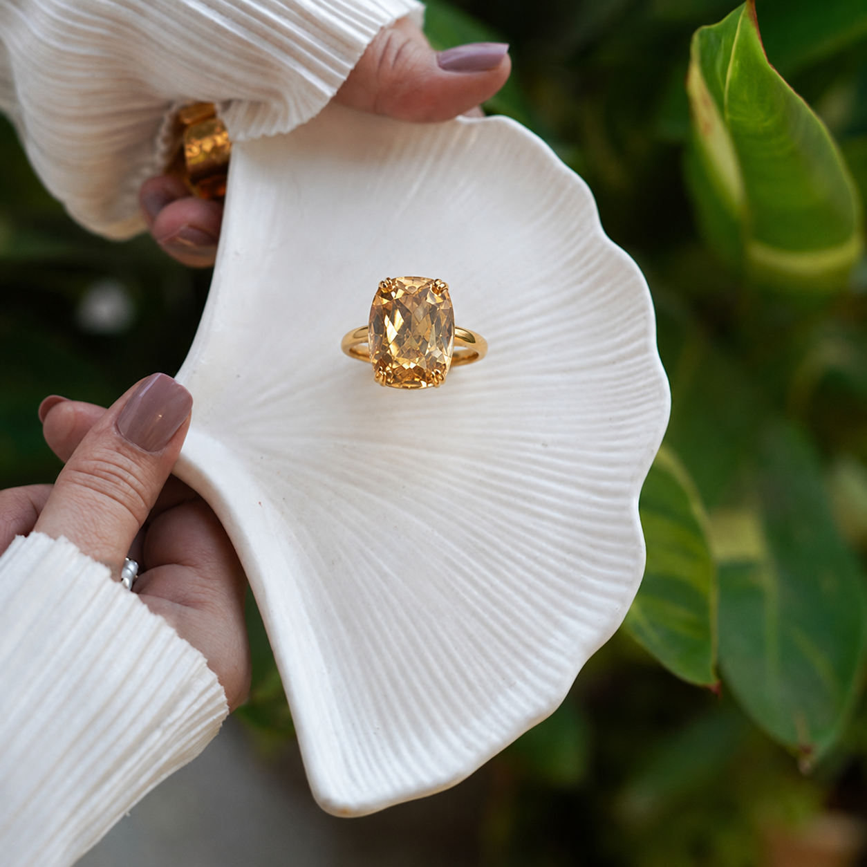 Champagne Glow Ring
