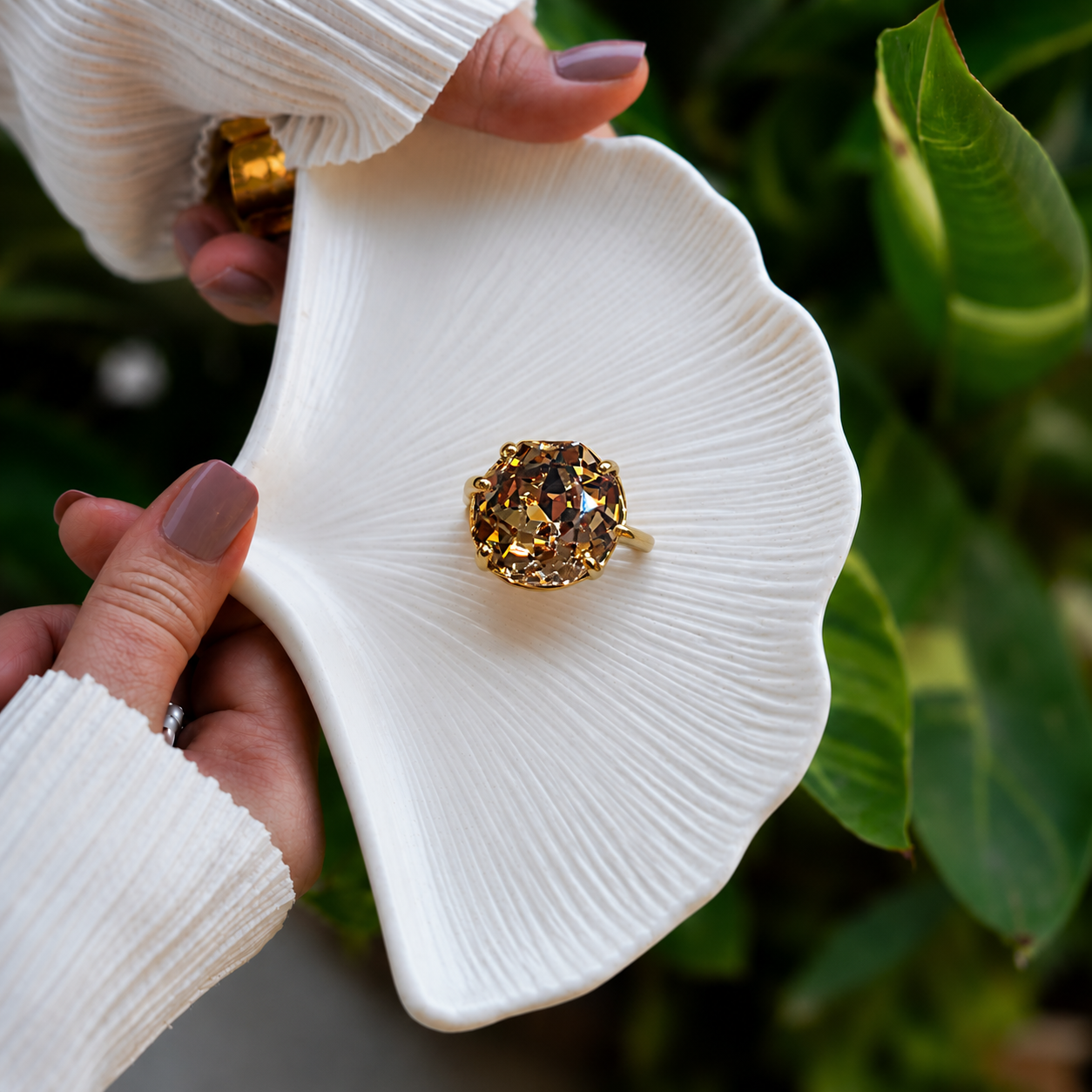 Honey Crystal Ring
