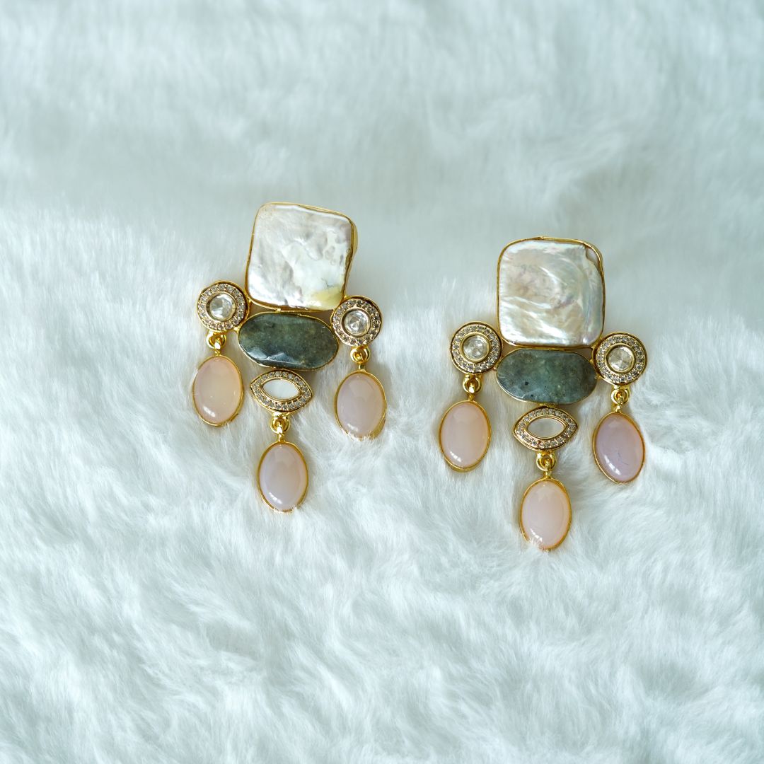 Aurora Blush Statement Earrings