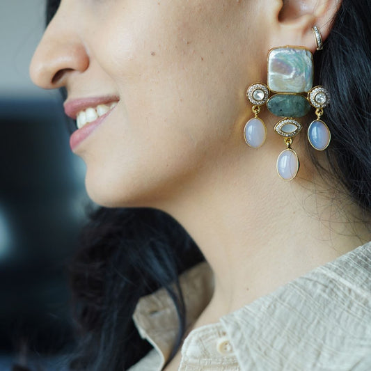 Aurora Blush Statement Earrings
