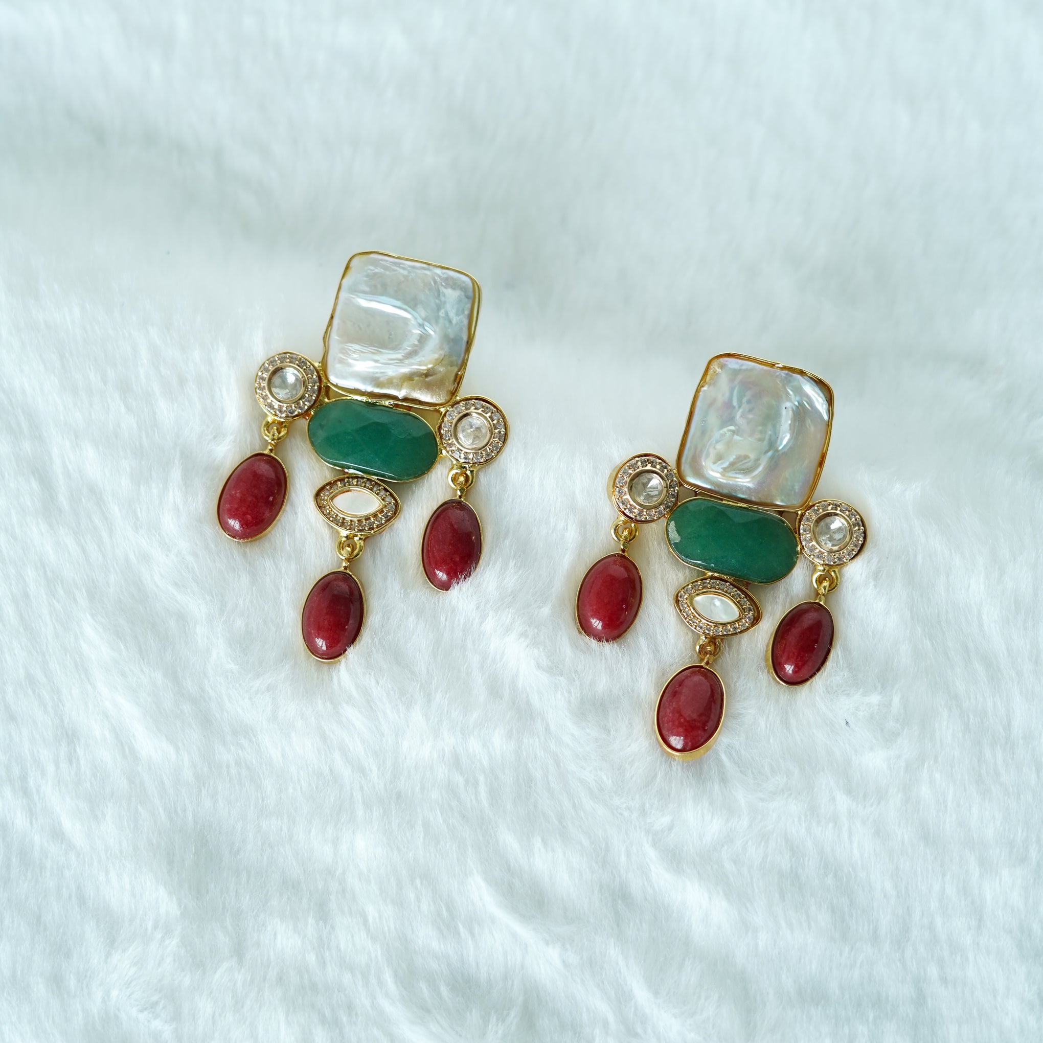 Ruby Aura Statement Earrings