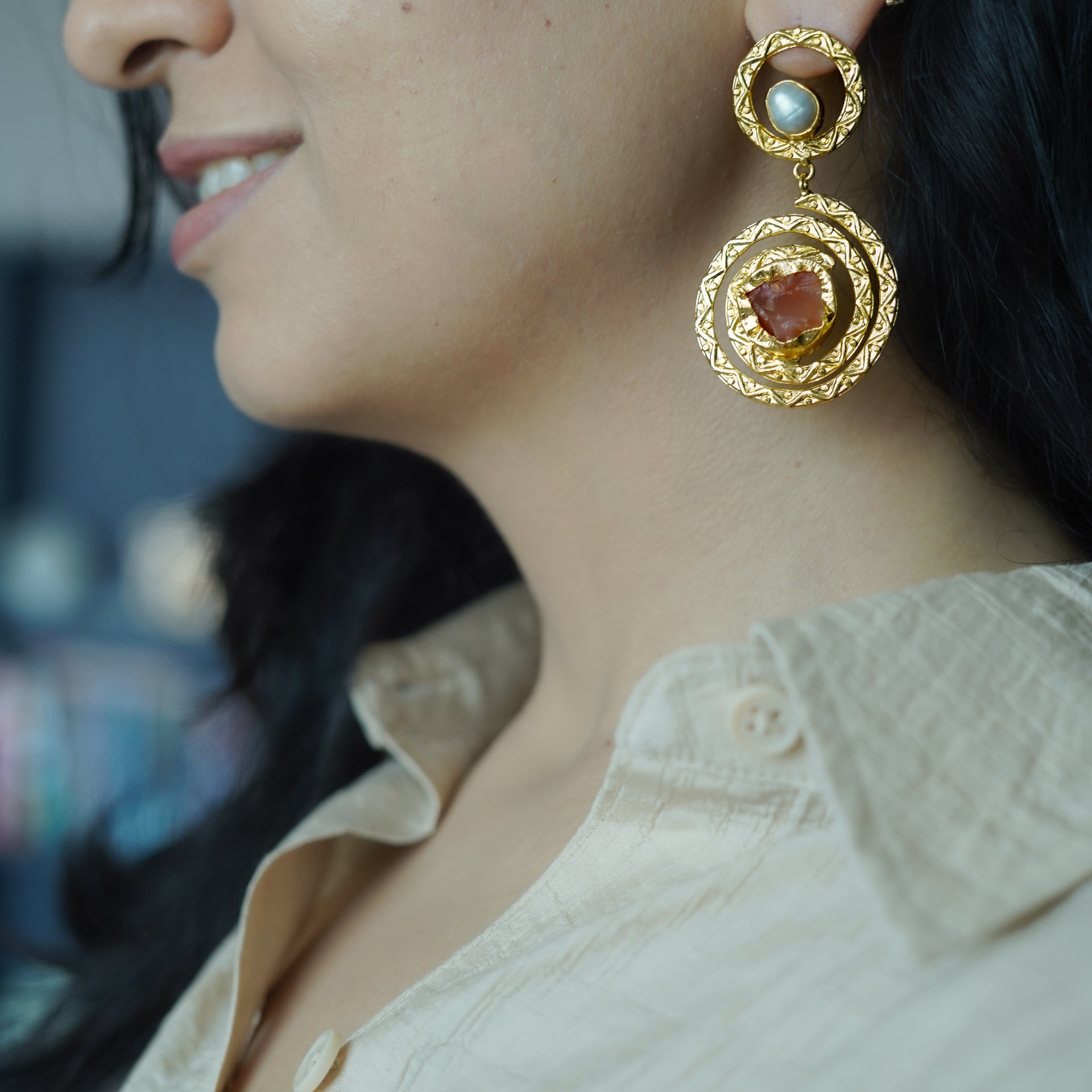 Aztec Spiral Earrings