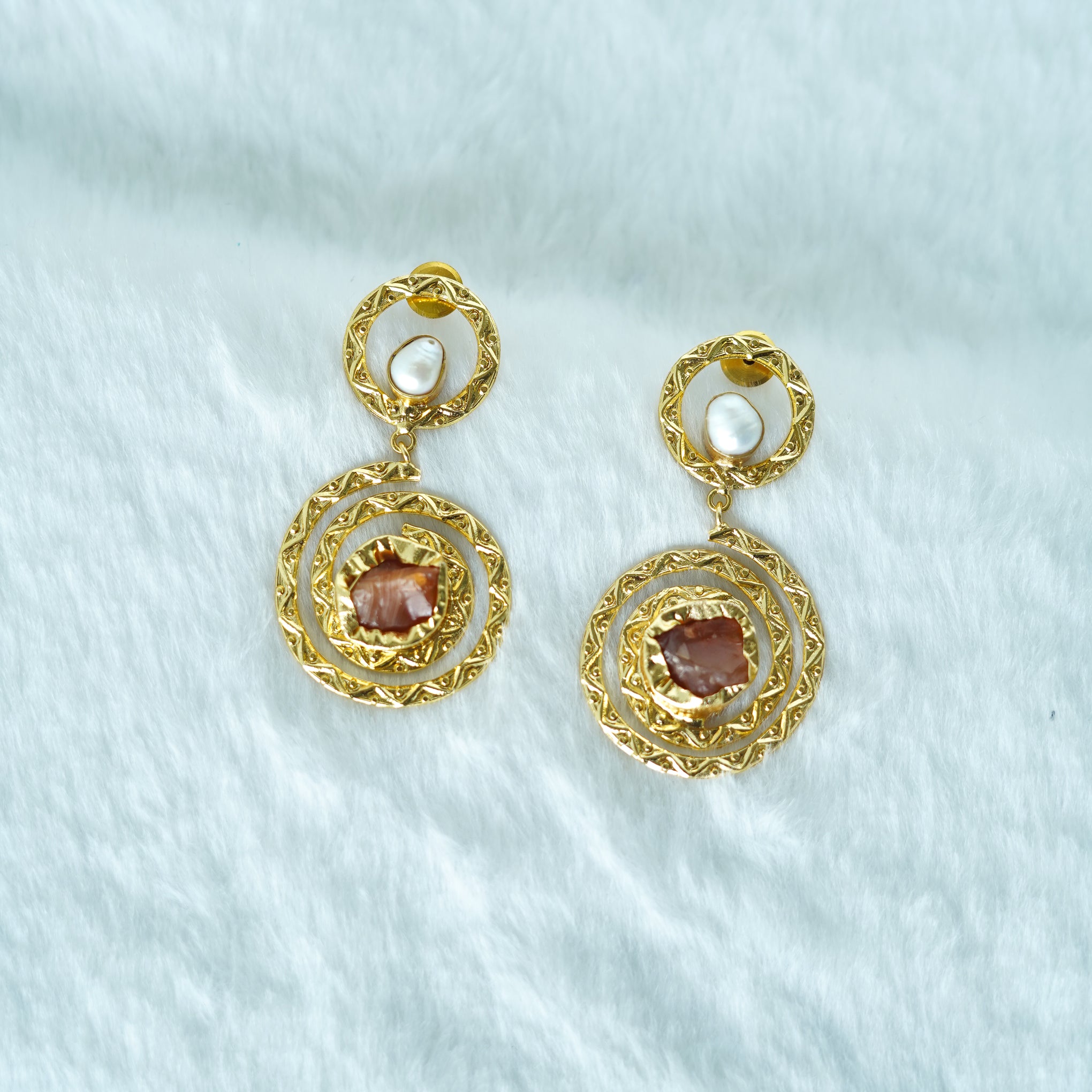 Aztec Spiral Earrings