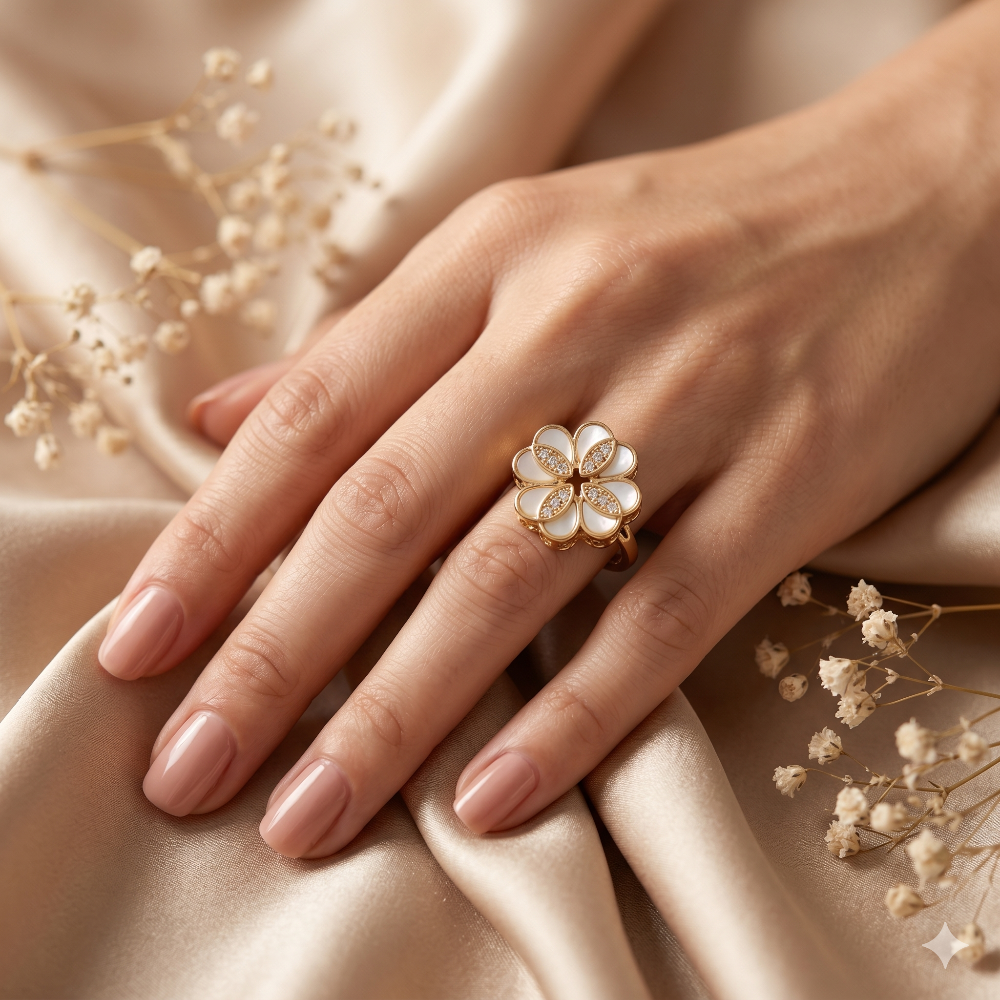 The Blossom Mother-of-Pearl Ring
